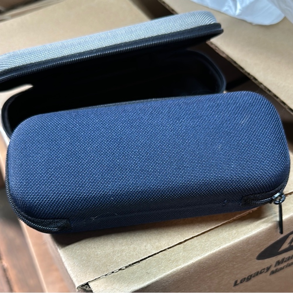 Two (2) Glasses Cases Hard Shell in Blue and Gray